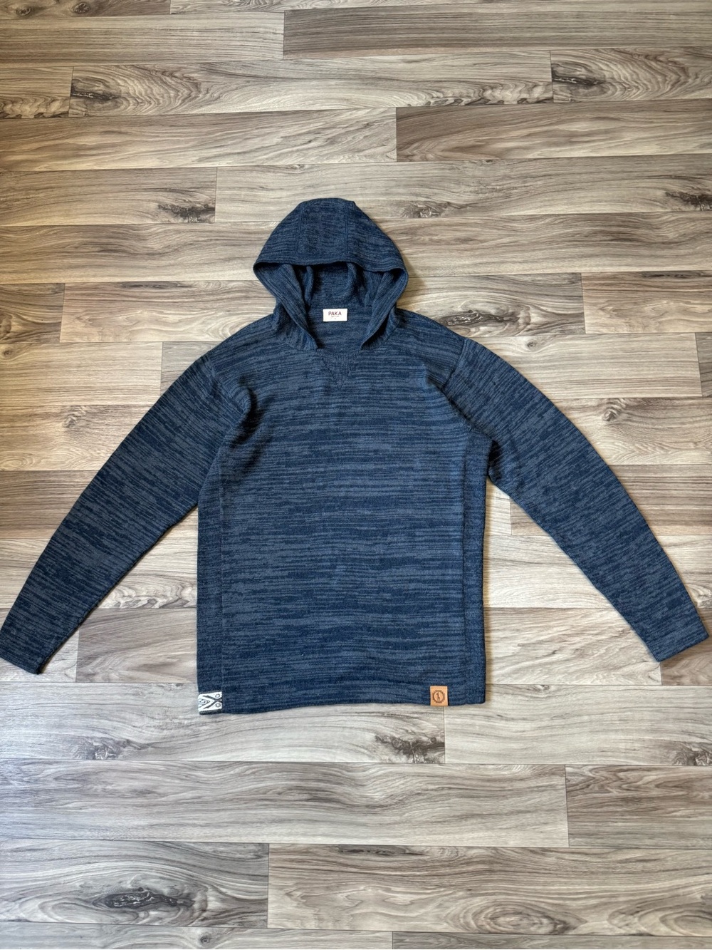Paka Men's The Hoodie in Navy Alpaca Blend Size Medium